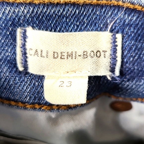 MADEWELL CALI DENIM-BOOT 23x25 FADED DISTRESSED PRE-OWNED GIRLS DENIM JEANS - Picture 6 of 7